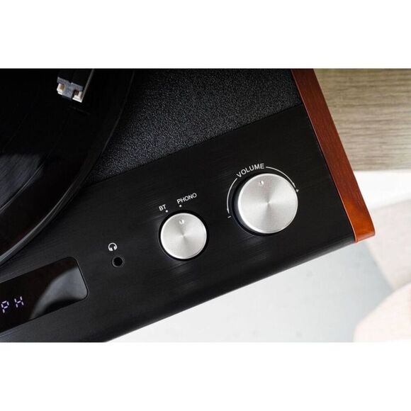 Open Box - Victrola - Brighton Record Player Turntab Black/Brown - Picture 7 of 10